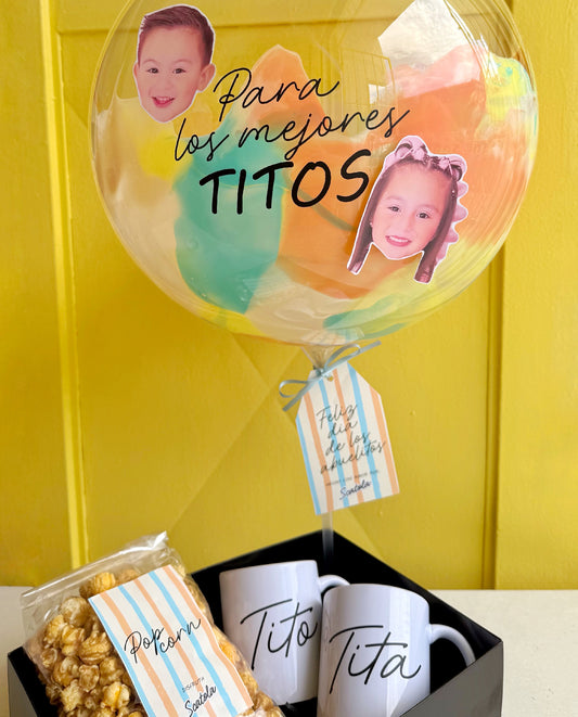 Basket con globo "Día de los abuelos"