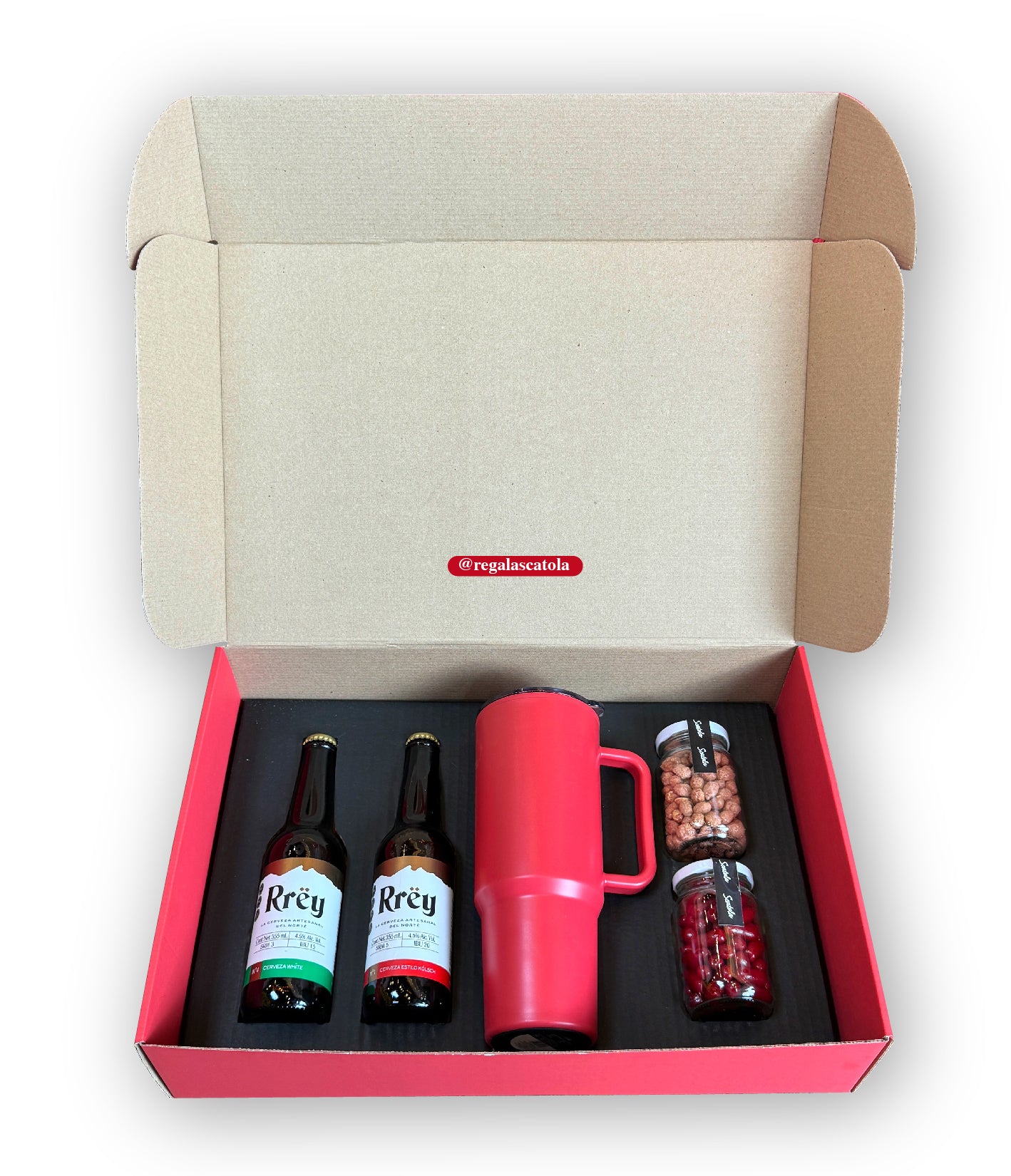 Beer Box con termo navideña