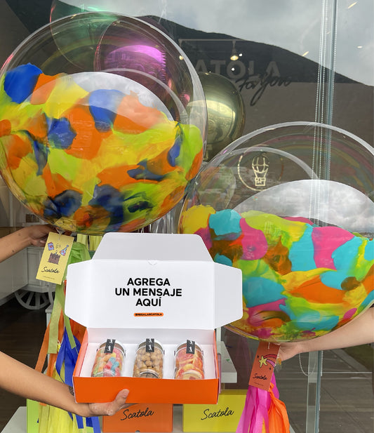 GLOBO Y CANDYBOX NARANJA