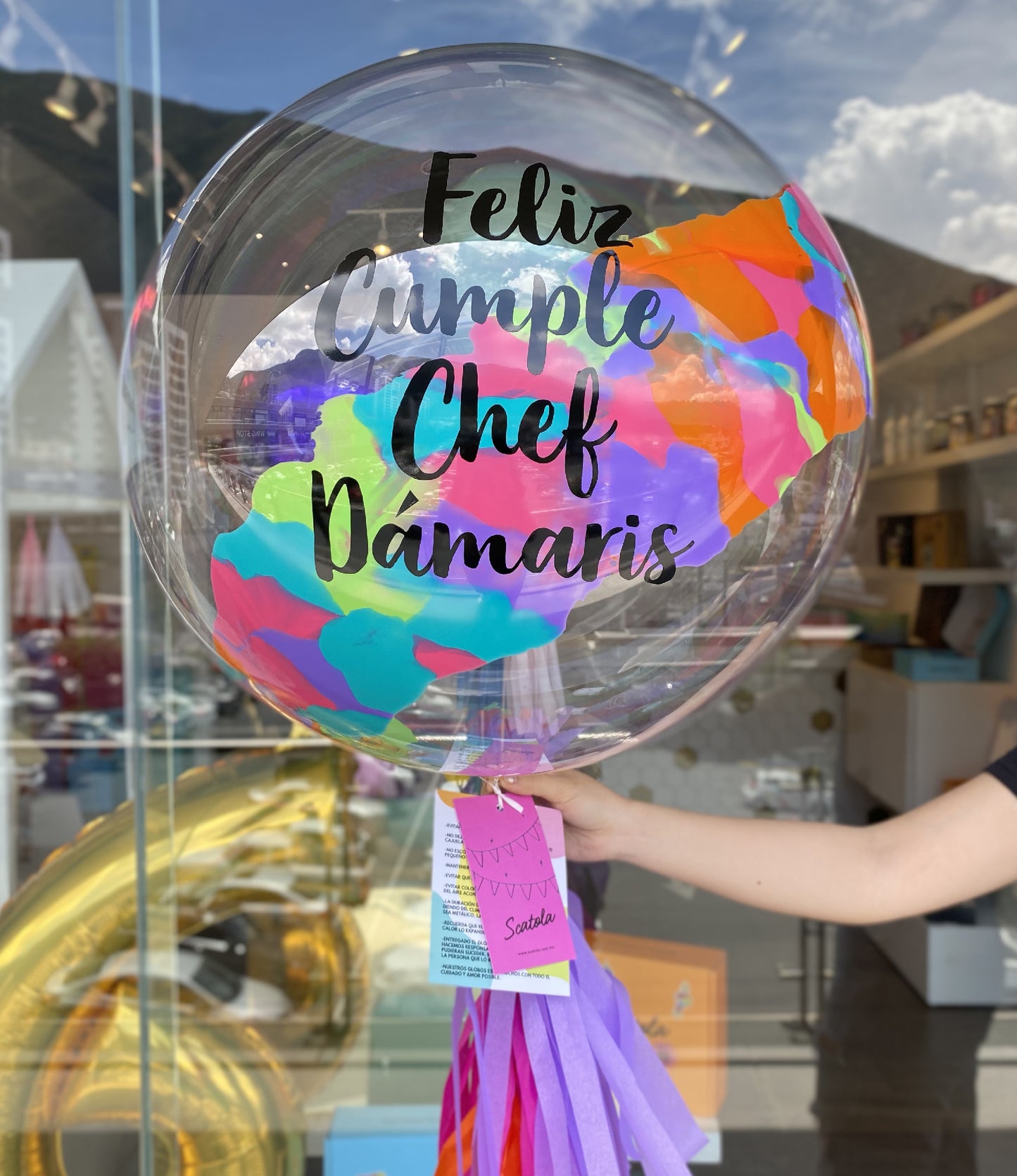 Globo stripe de colores