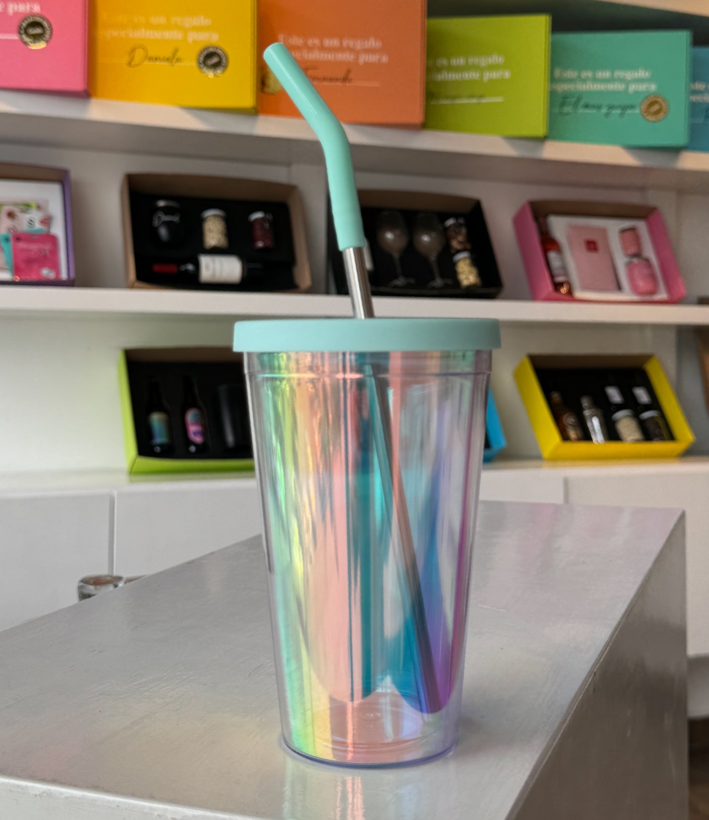 Termo vaso tornasol menta