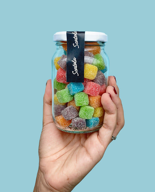 Gomitas cubos de frutas