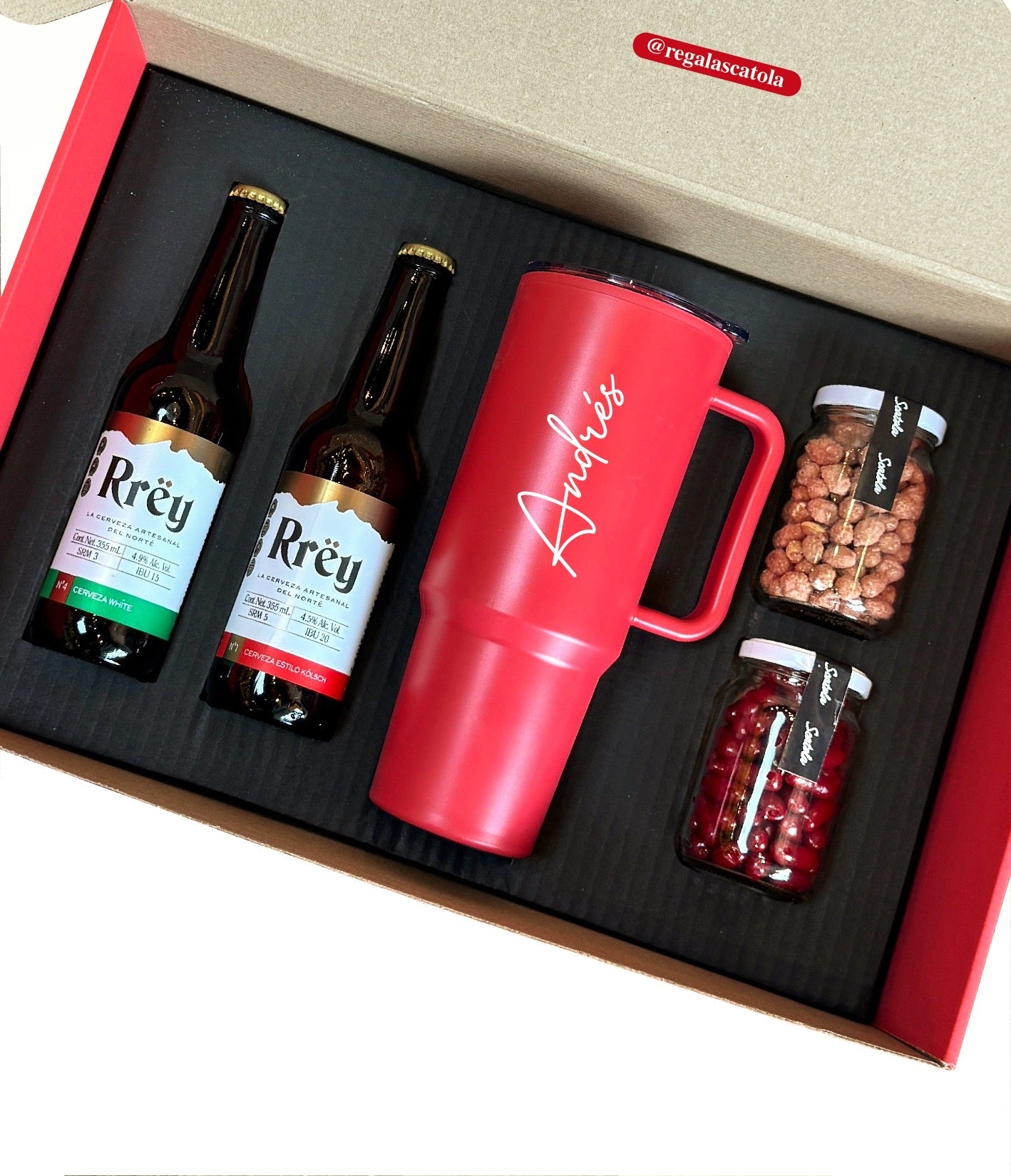 Beer Box con termo navideña