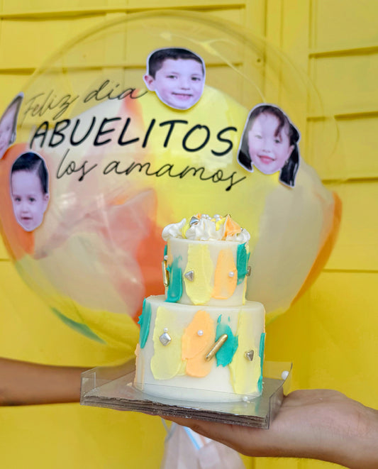 Pastel y Globo "Día de los abuelos"