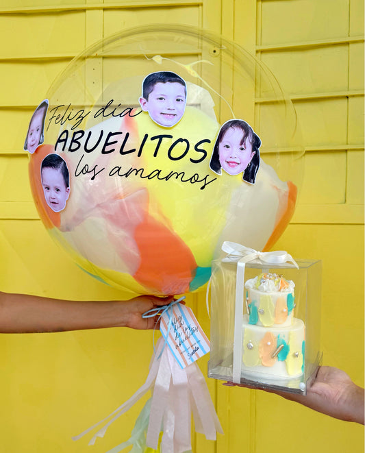 Pastel y Globo "Día de los abuelos"
